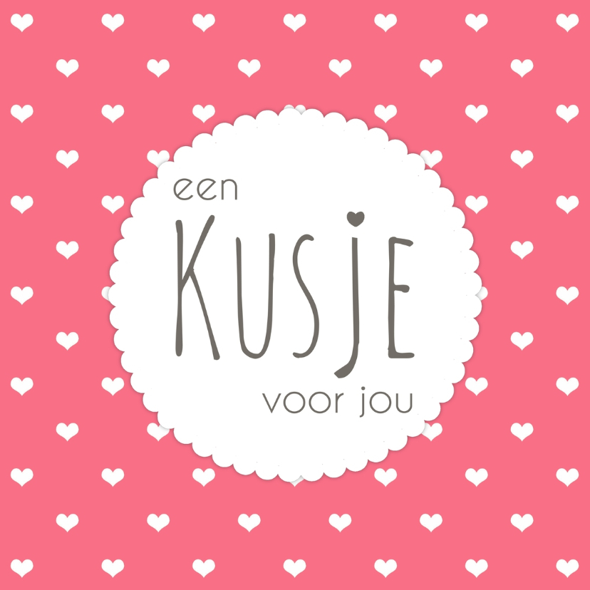 Liefde kaarten - Kaartje "Kusje voor jou" - WW