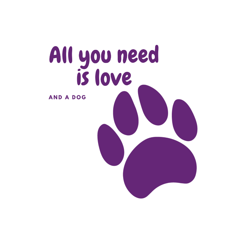 Liefde kaarten - KNGF Geleidehond liefdeskaart all you need is love