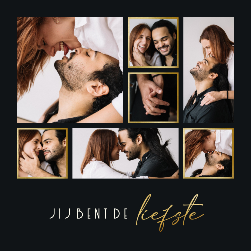 Liefde kaarten - Liefde fotocollage jij bent de liefste met 7 foto's