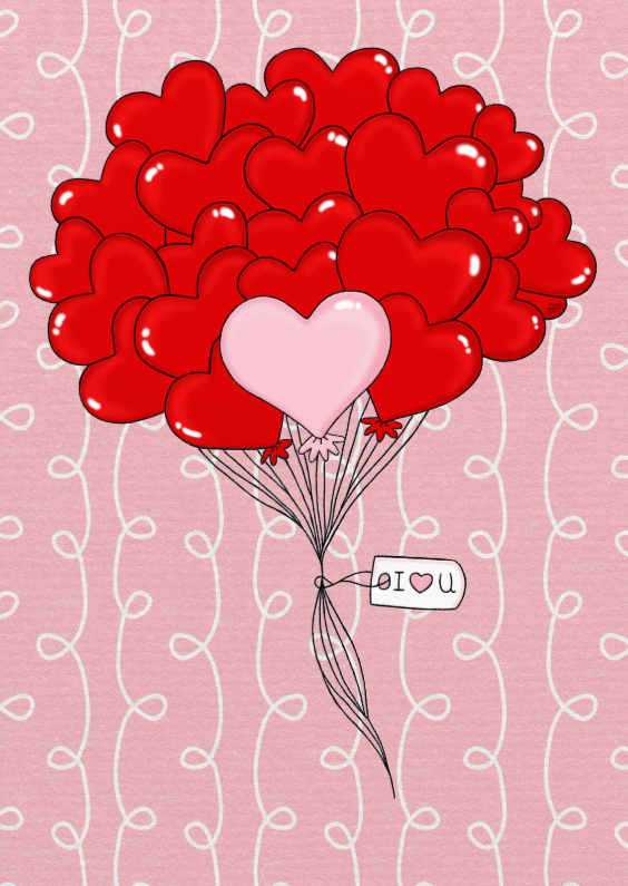 Liefde Harten I LOVE U - TbJ - Liefde kaarten Liefde kaarten - Liefde Harten I LOVE U - TbJ