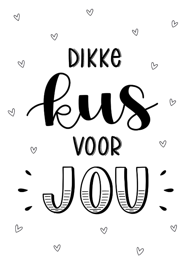 Liefde kaarten - Liefde kaart - Dikke kus voor jou