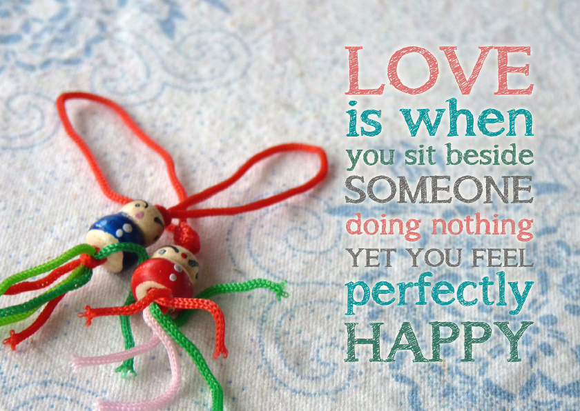Liefde kaart gelukspoppetjes - Liefde kaarten Liefde kaarten - Liefde kaart gelukspoppetjes