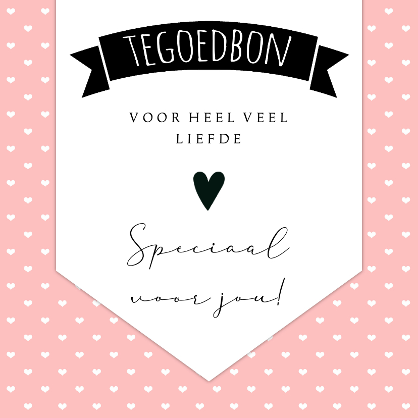 Liefde kaarten - Liefde kaart tegoedbon hartjes