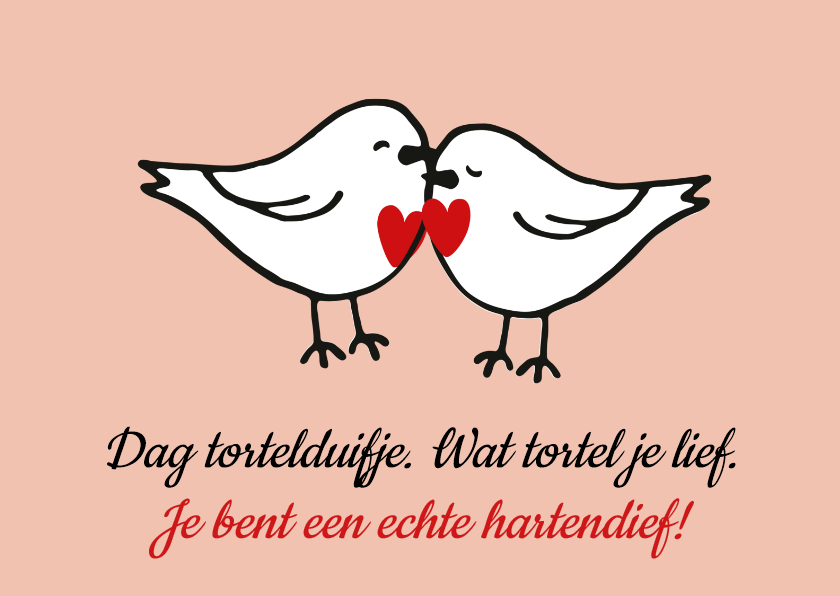Liefde kaart tortelduifjes - Liefde kaarten Liefde kaarten - Liefde kaart tortelduifjes
