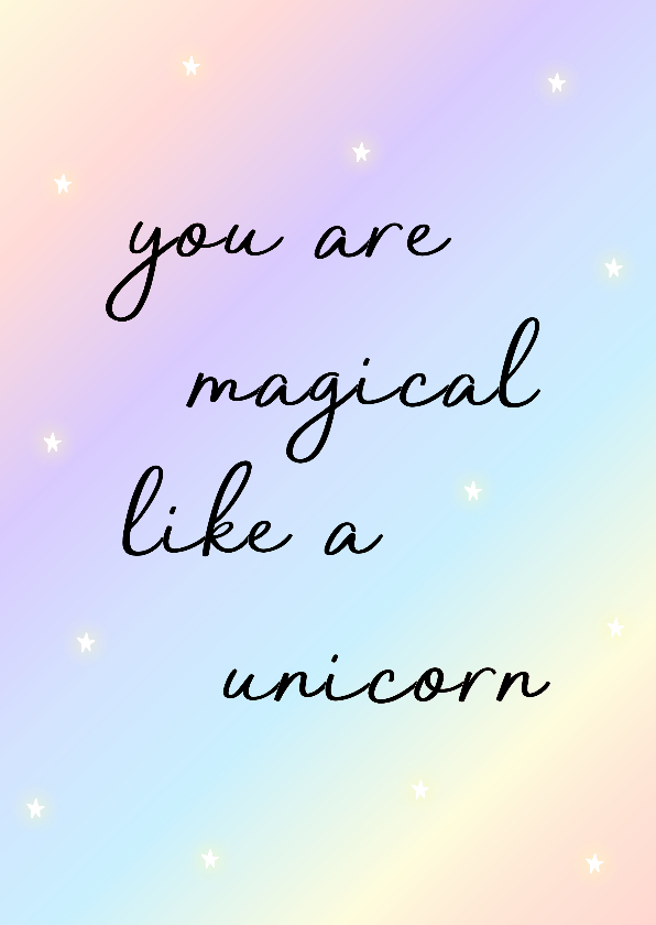 Liefde kaarten - Liefde kaart Unicorn