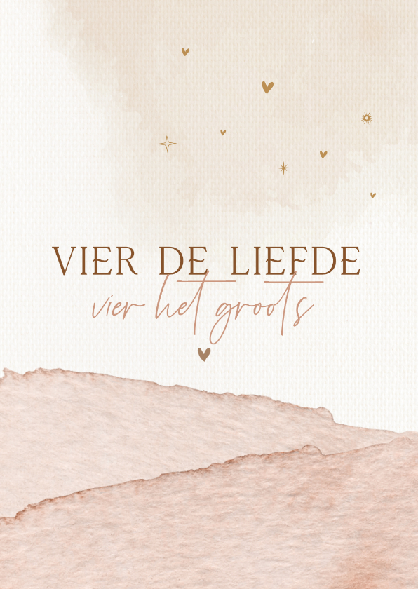 Liefde kaarten - Liefde kaart vier de liefde vier het groots