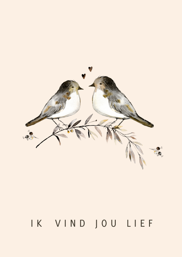Liefde kaarten - Liefde kaart vogels