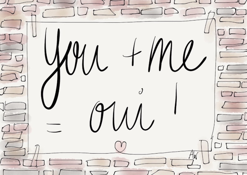 Liefdekaart You & Me - Liefde kaarten Liefde kaarten - Liefdekaart You & Me