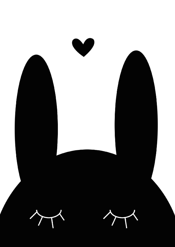 Liefdeskaart Love U konijn - Liefde kaarten Liefde kaarten - Liefdeskaart Love U konijn