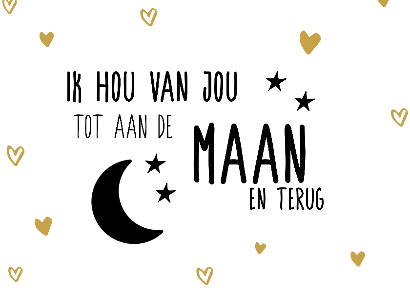 tot de maan en terug - Liefde kaarten Liefde kaarten - tot de maan en terug