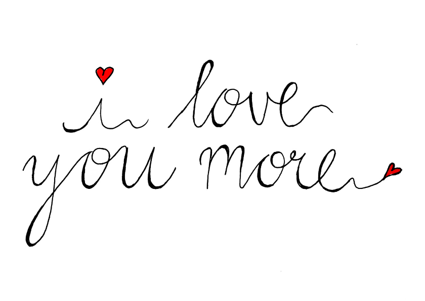 Liefde kaarten - Valentijnskaart tekst love you