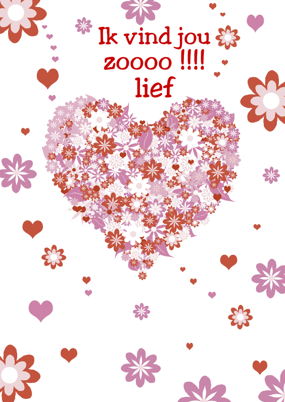 Vind jou zooooo lief - Liefde kaarten Liefde kaarten - Vind jou zooooo lief