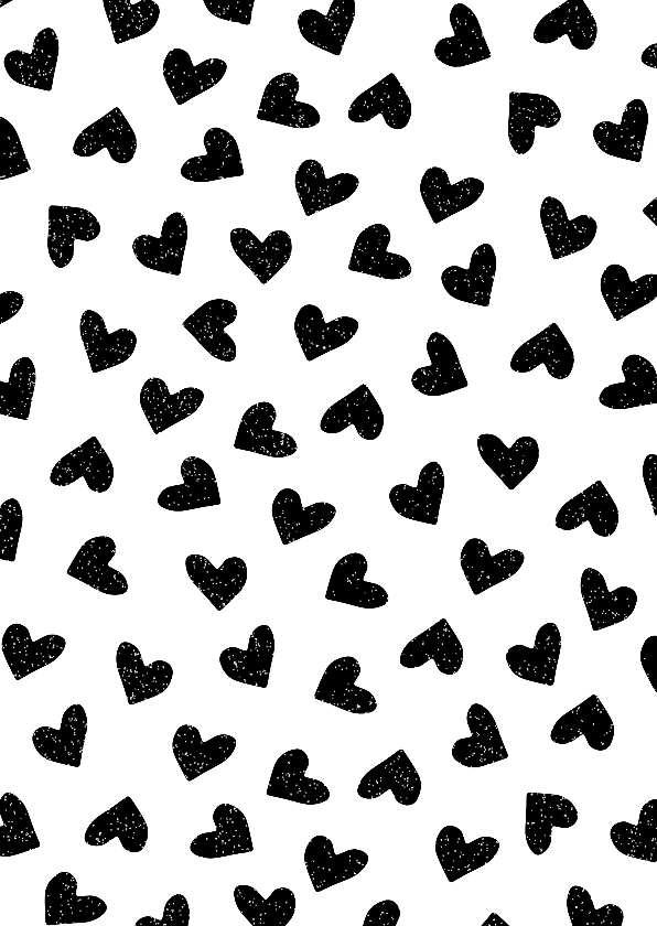 Wenskaart hartjes patroon in stempellook - Liefde kaarten Liefde kaarten - Wenskaart hartjes patroon in stempellook