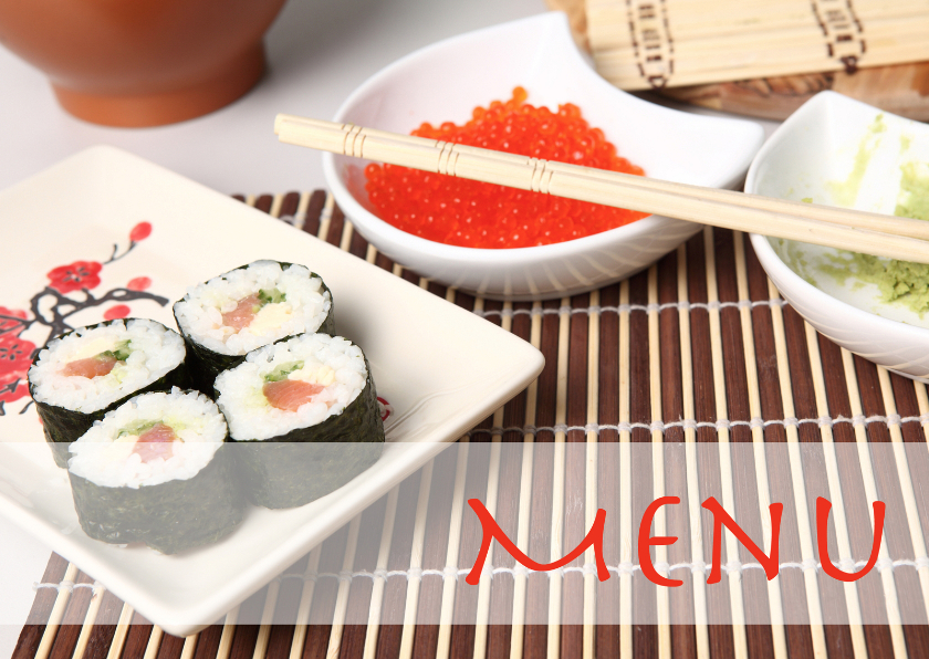 Menukaarten - Menu sushi