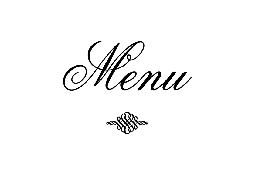 Menukaart Klassiek - Menukaarten Menukaarten - Menukaart Klassiek