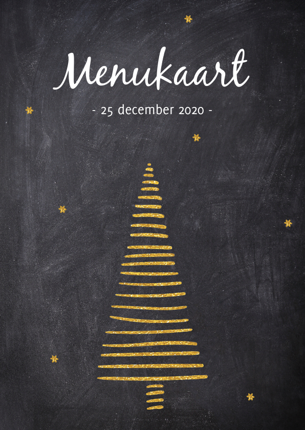 Menukaart voor de kerst - Menukaarten Menukaarten - Menukaart voor de kerst
