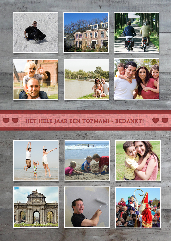 Moederdag kaarten - 12 Maanden jaarkaart Moederdag
