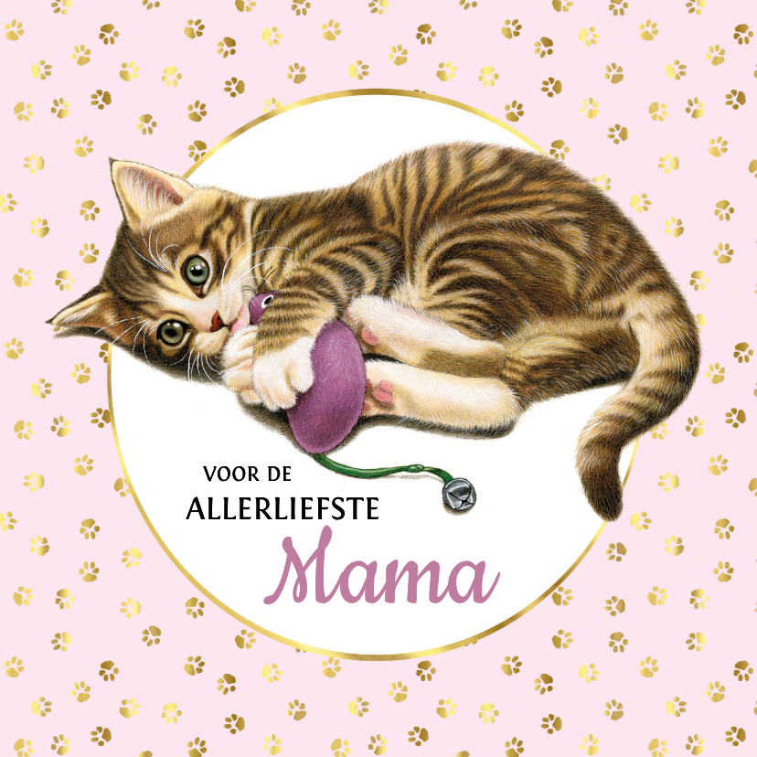 Een lieve kitten voor de liefste mama - Moederdag kaarten Moederdag kaarten - Een lieve kitten voor de liefste mama
