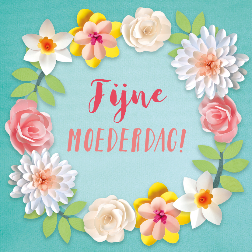 Lentebloemen moederdagkaart - Moederdag kaarten Moederdag kaarten - Lentebloemen moederdagkaart