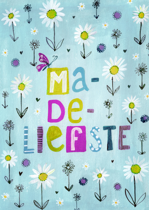 Ma-de-liefste moederdagkaart - Moederdag kaarten Moederdag kaarten - Ma-de-liefste moederdagkaart