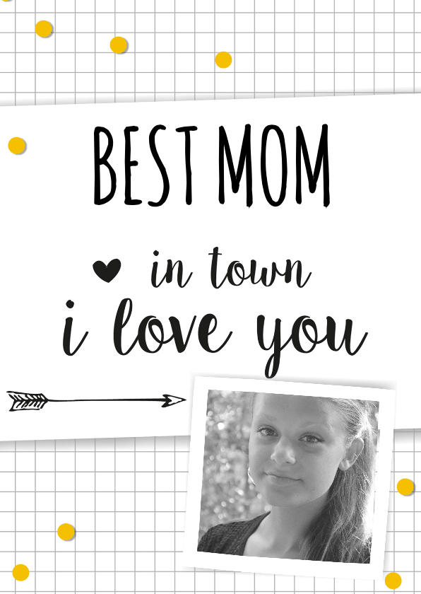 Moederdag Best mom in town-BF - Moederdag kaarten Moederdag kaarten - Moederdag Best mom in town-BF