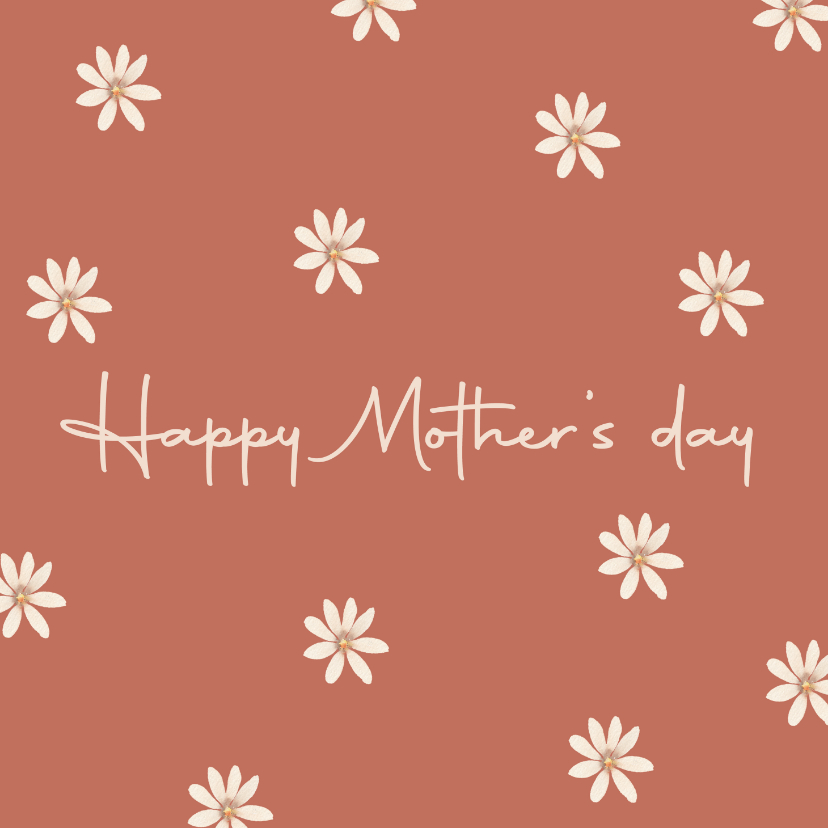 Moederdag kaarten - Moederdag Happy Mothers day madeliefjes