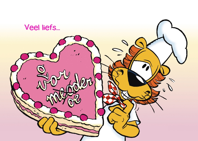 Moederdag hartjes taart van Loeki - A - Moederdag kaarten Moederdag kaarten - Moederdag hartjes taart van Loeki - A
