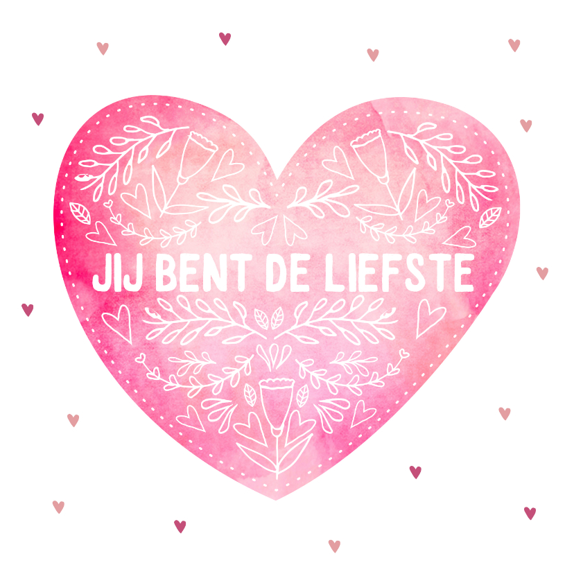 Moederdag kaarten - Moederdag - jij bent de liefste waterverf