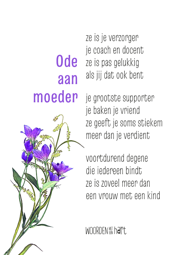 Moederdag kaart gedicht ode aan moeder - Moederdag kaarten Moederdag kaarten - Moederdag kaart gedicht ode aan moeder