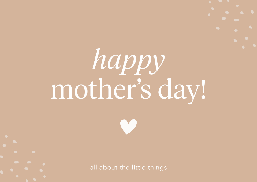 Moederdag kaarten - Moederdag kaart 'happy mother's day' rechthoekig
