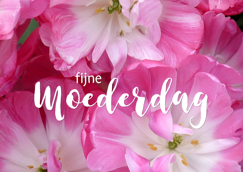 Moederdag kaarten - Moederdag roze tulpen