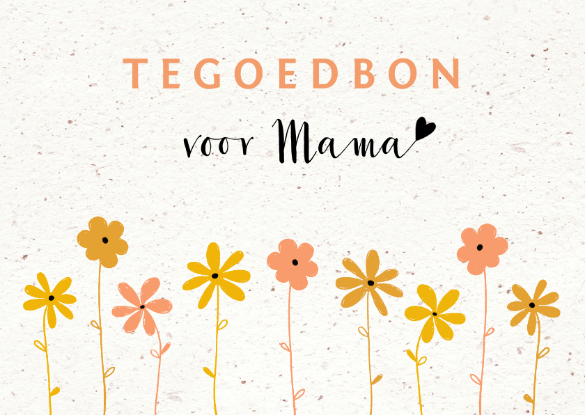 Moederdag tegoedbon bloemetjes - Moederdag kaarten Moederdag kaarten - Moederdag tegoedbon bloemetjes