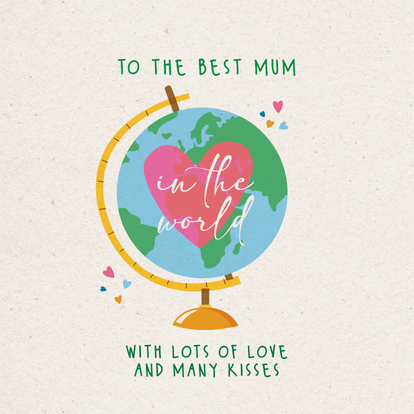 Moederdag kaarten -  Moederdagkaart best mum in the world