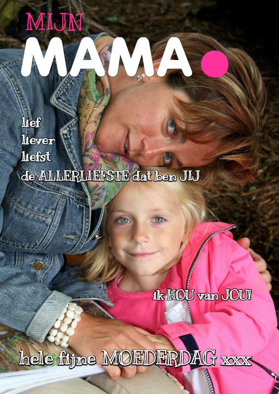 Moederdagkaart Cover magazine 3 - Moederdag kaarten Moederdag kaarten - Moederdagkaart Cover magazine 3