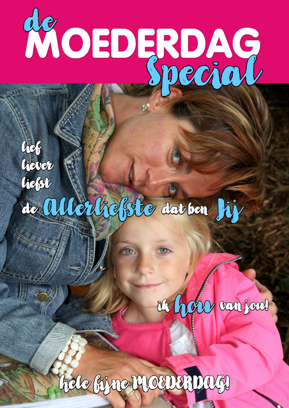 Moederdagkaart Cover magazine 4 - OT - Moederdag kaarten Moederdag kaarten - Moederdagkaart Cover magazine 4 - OT