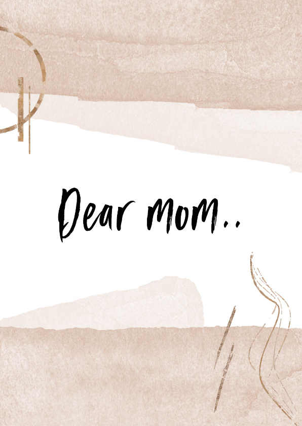 Moederdag kaarten - Moederdagkaart dear mom..