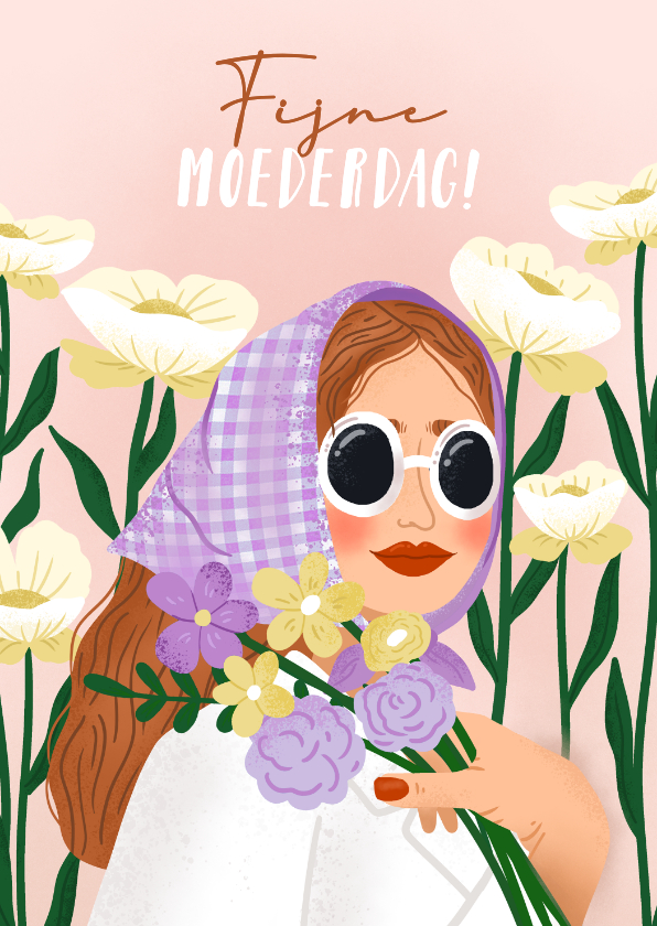 Moederdagkaart fijne moederdag met illustratie - Moederdag kaarten Moederdag kaarten - Moederdagkaart fijne moederdag met illustratie