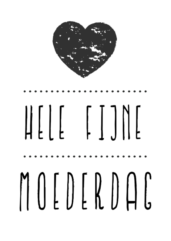 Moederdagkaart Hartje Hip poster - Moederdag kaarten Moederdag kaarten - Moederdagkaart Hartje Hip poster