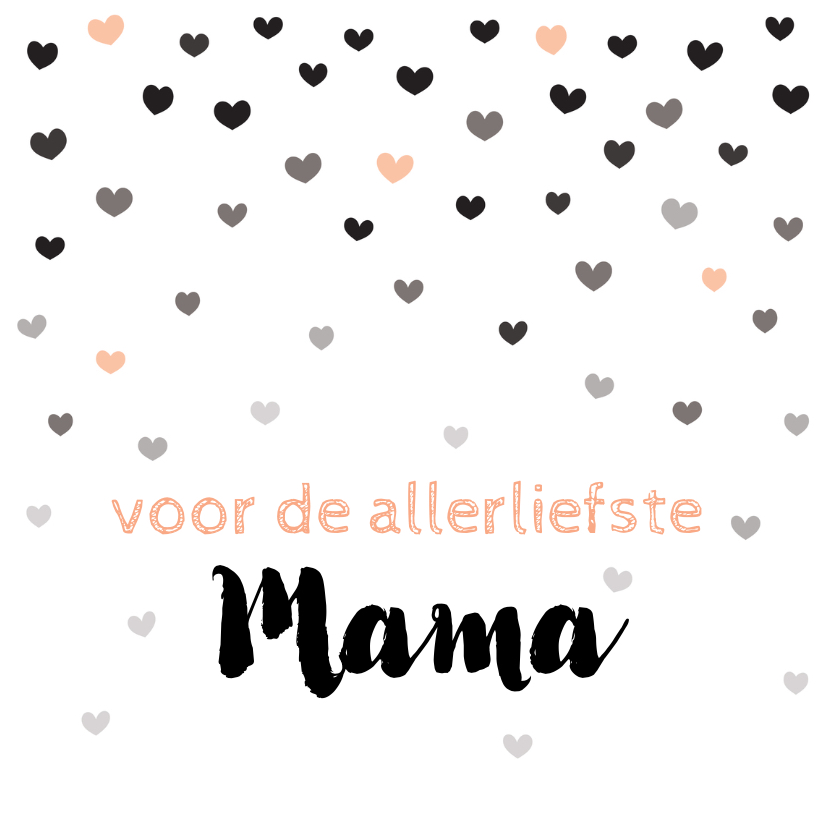 Moederdagkaart met hartjes - HB - Moederdag kaarten Moederdag kaarten - Moederdagkaart met hartjes - HB
