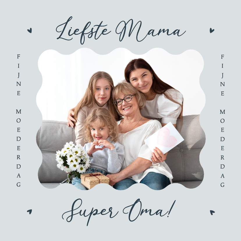 Moederdagkaart oma moeder mama super fotokaart stijlvol - Moederdag kaarten Moederdag kaarten - Moederdagkaart oma moeder mama super fotokaart stijlvol