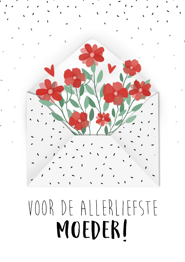 Moederdag kaarten - Moederdagkaart voor de allerliefste moeder!