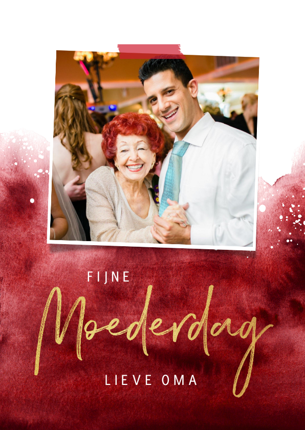 Moederdagkaart voor oma goud stijlvol foto - Moederdag kaarten Moederdag kaarten - Moederdagkaart voor oma goud stijlvol foto