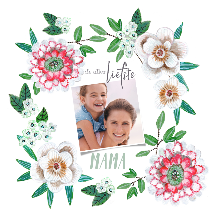 Moederdag kaarten - Moederdagkaarten frisse bloemen voor mama