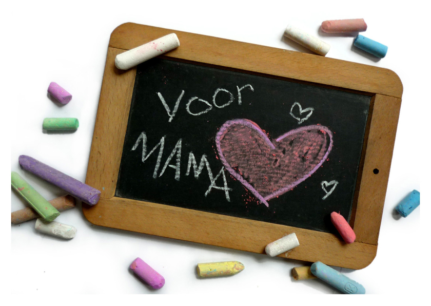Schoolbordje voor Mama - Moederdag kaarten Moederdag kaarten - Schoolbordje voor Mama
