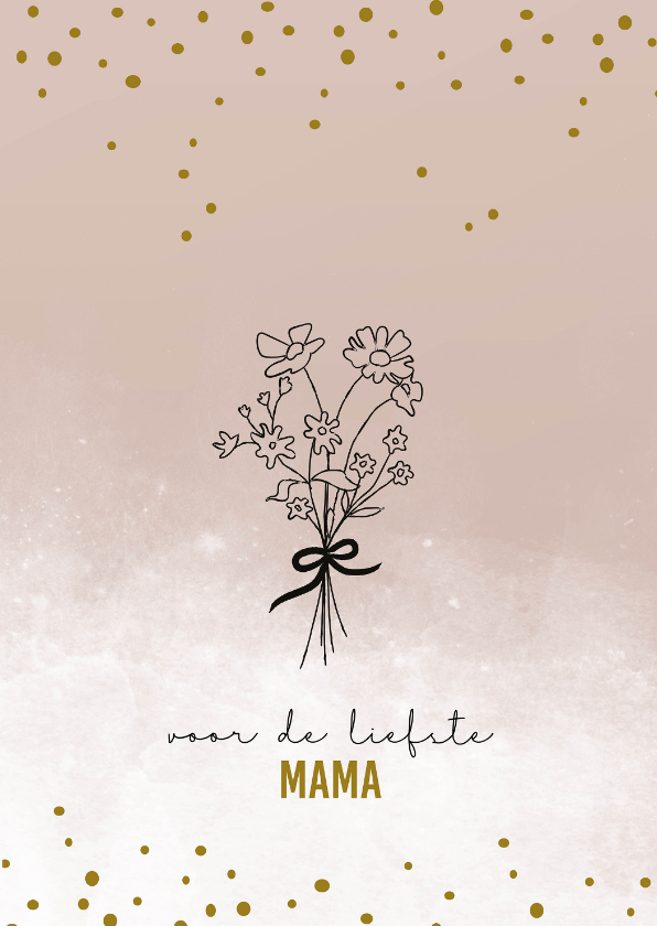 Stijlvolle moederdagkaart met boeket voor de liefste mama! - Moederdag kaarten Moederdag kaarten - Stijlvolle moederdagkaart met boeket voor de liefste mama!