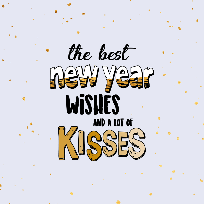 Best new year wishes - text and gold - nieuwjaarskaart - Nieuwjaarskaarten Nieuwjaarskaarten - Best new year wishes - text and gold - nieuwjaarskaart