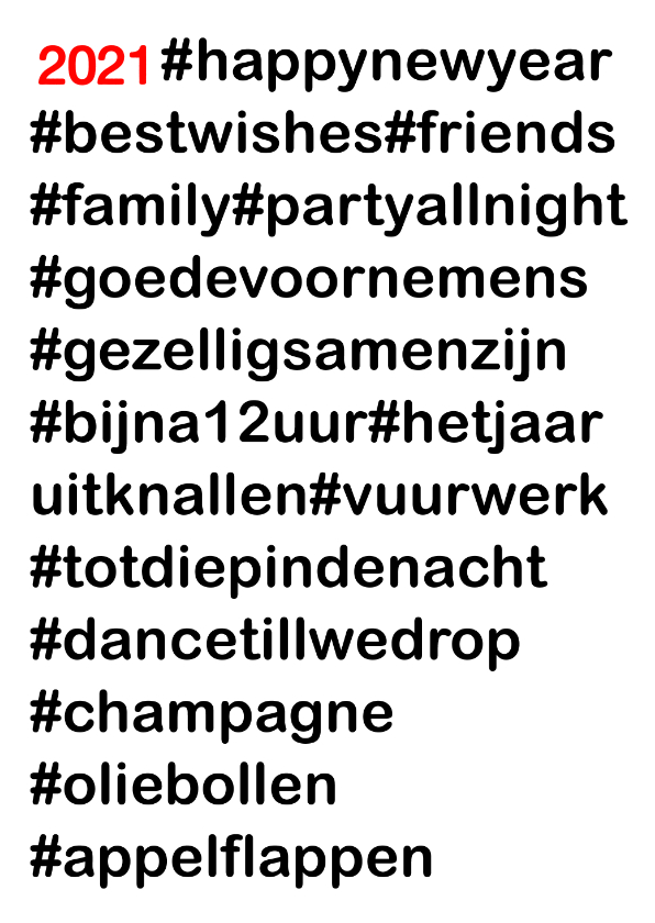 Hashtag humor nieuwjaarskaart 2021 - Nieuwjaarskaarten Nieuwjaarskaarten - Hashtag humor nieuwjaarskaart 2021