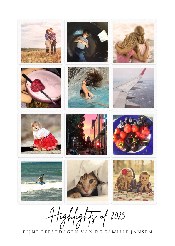 Instagram kerstkaart Highlights - Nieuwjaarskaarten Nieuwjaarskaarten - Instagram kerstkaart Highlights