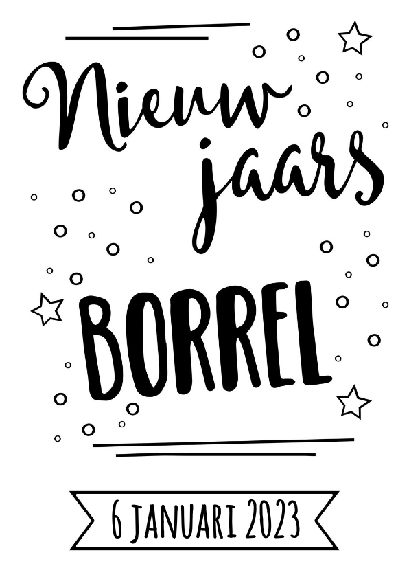 Kaart nieuwjaarsborrel - WW - Nieuwjaarskaarten Nieuwjaarskaarten - Kaart nieuwjaarsborrel - WW