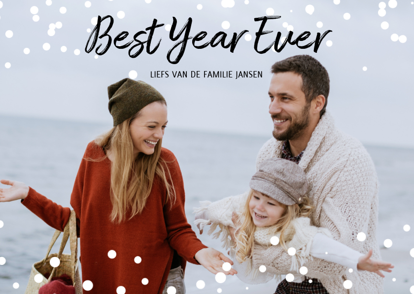 Kerstkaart best year ever - Nieuwjaarskaarten Nieuwjaarskaarten - Kerstkaart best year ever